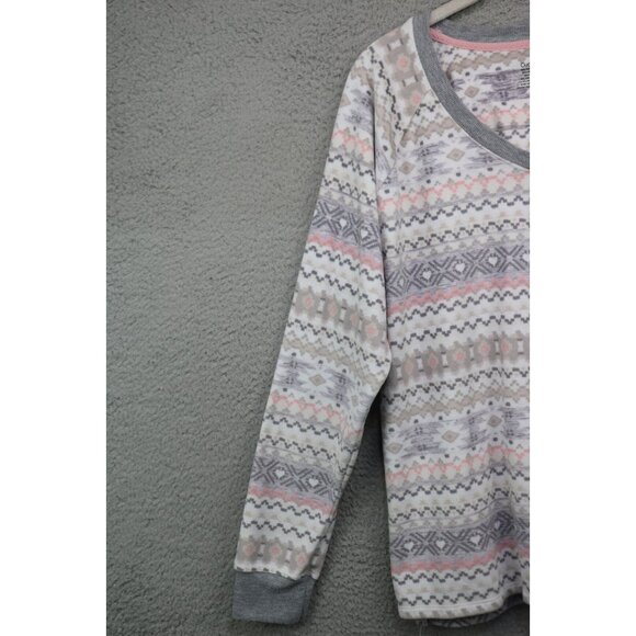 Cuddl Duds Long Sleeve Soft Pajama Set-Large-Pockets - Picture 14 of 16